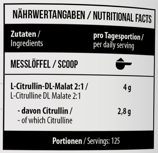 MST - Citrulline Malat 500g Unflavored