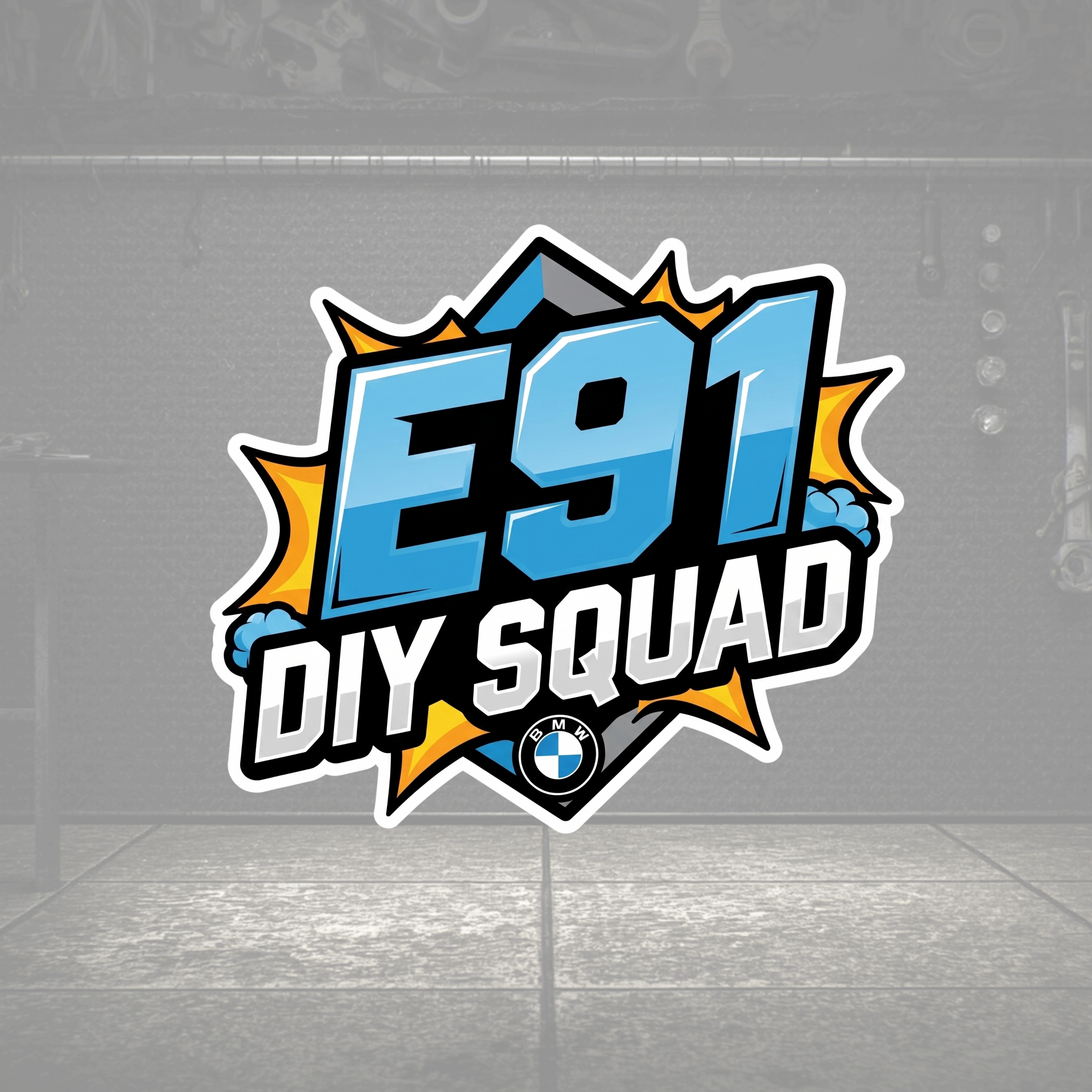 E91 DIY Squad Schritzug Aufkleber 5x5cm