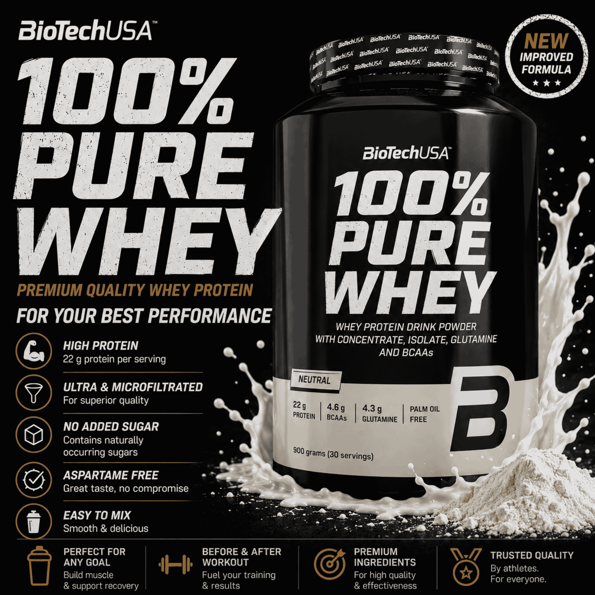BioTech 100% Pure Whey 900g