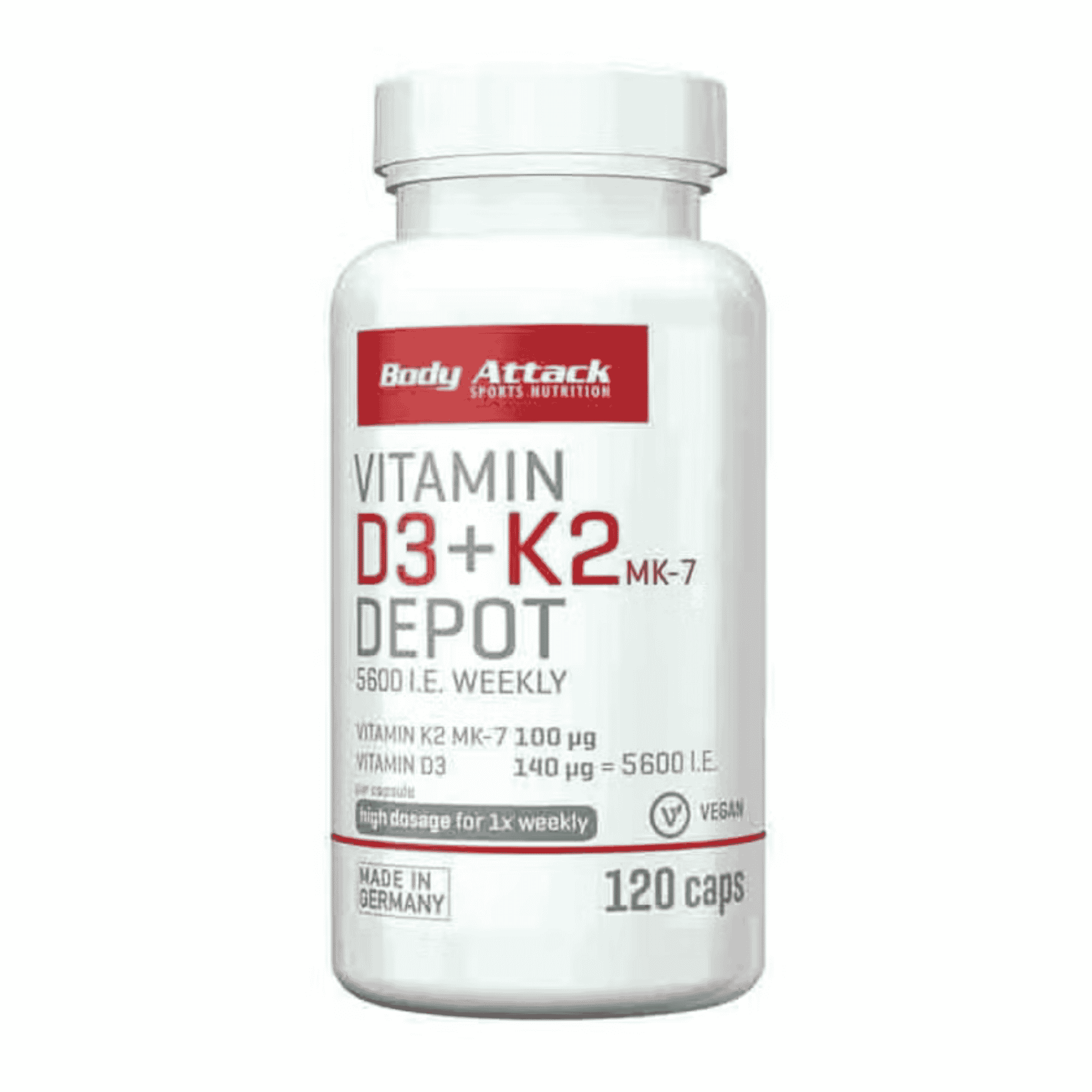 Body Attack Vitamin D3 120 caps