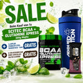 Scitec BCAA  Glutamine Xpress 300g Mojito SALE  1x Applied Stainless Steel Shaker blue - 750ml  1x ESN Designer Bar Dark Chocolate Salted GRATIS
