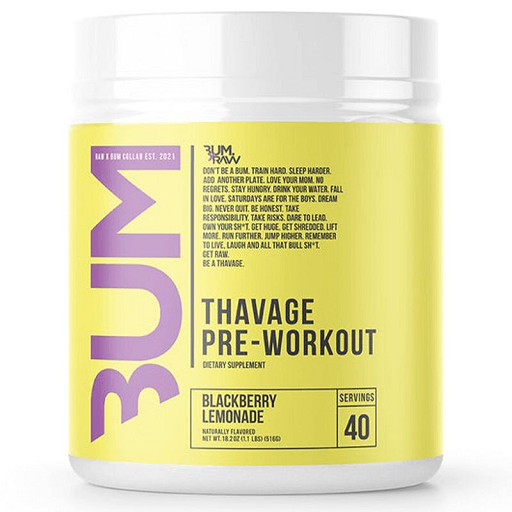 RAW Nutrition CBUM Thavage Pre-Workout 520g Peach Bum